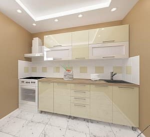 Кухонный гарнитур PS Лена 2м (вверх) High gloss Bianco