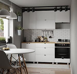 Set mobila bucatarie Fabrik Home Como MDF 2000 mm White mat