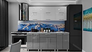 Кухонный гарнитур PS Modern (High Gloss) 1.8m White/Grey