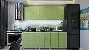 Set mobila bucatarie PS Modern (High Gloss) 2m Green