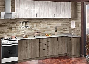 Set mobila bucatarie Modern Paola 2.6/0.8m (Vintage Oak/Craft Oak White)