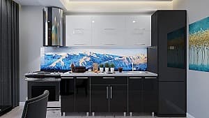 Set mobila bucatarie PS Modern (High Gloss) 1.8m White/Black