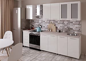Set mobila bucatarie PS Lena 2 m High Gloss Bianco