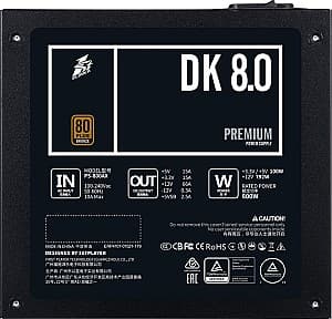 Блок питания 1STPLAYER DK 800W PREMIUM 0.8 Black (PS-800AX)