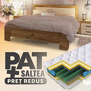 Pat Yasen Denver 1.6 m + Saltea Salt Confort Clasic 160x200