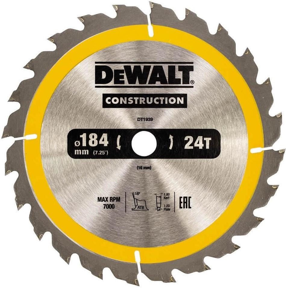 Диск для болгарки Dewalt 84x16мм 24Т