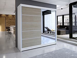 Шкаф купе Space Meble Talin III 180x215x58 Белый Матовый/Дуб Сонома (Бежевый)