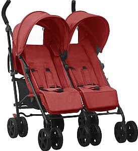 Carucior pentru gemeni VidaXL 10239 Red/Black