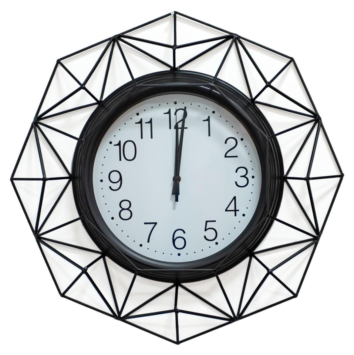 Ceas de perete Time 217-3 Negru Hexagon