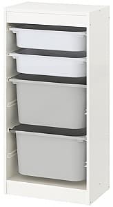 Etajera IKEA Trofast 4 containeri 46x30x94 Alb/Gri