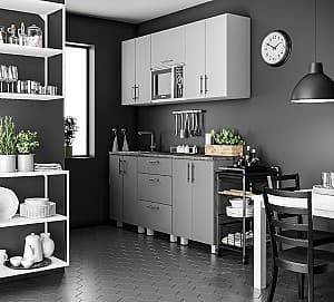 Set mobila bucatarie Fabrik Home Stone MDF 1.8 m gri deschis mat