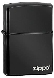 Bricheta Zippo High Polish Black Zippo Logo 24756ZL