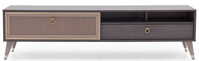 Тумба под телевизор Dogtas HECTOR 200cm Дуб Антрацит/Серый/Золотой