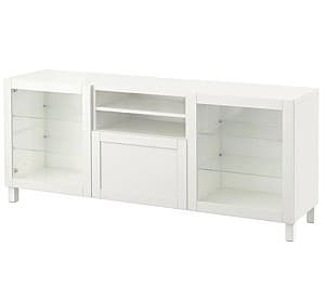 Tumba pentru televizor IKEA Besta White Hanviken, Sindvik Hanviken/Stubbarp white bottle 180x42x74 cm