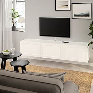 Тумба под телевизор IKEA Besta White/Hanviken White