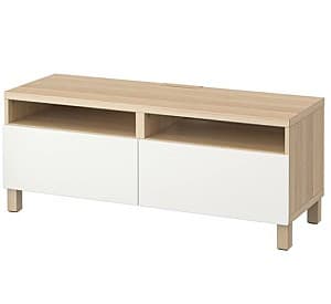 Тумба под телевизор IKEA Besta Antique Oak / White Lappviken