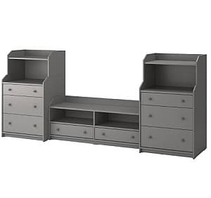 Тумба под телевизор IKEA Hauga Gray 277x46x116 см