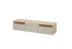 Tumba pentru televizor IKEA Besta antique oak / Selsviken glossy beige 180x42x39 cm