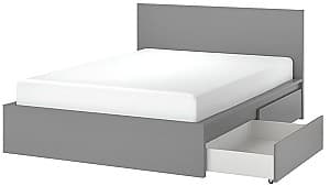 Кровать IKEA Malm/Lonset 2 ящики для хранения 160х200 Серый