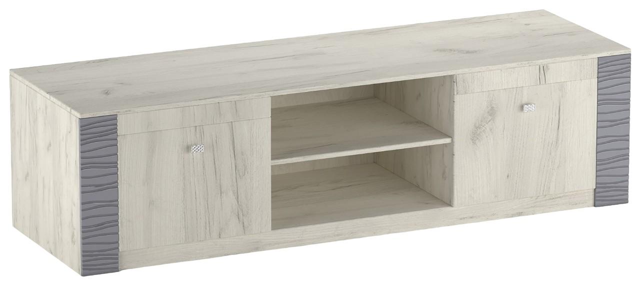 Тумба под телевизор ML Mobila Гамма №20 1300 Дуб Крафт Белый/Серый
