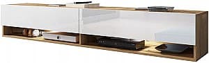 Тумба под телевизор Bratex Lowboard A 180 (Wotan Oak/White Gloss)