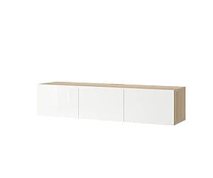 Tumba pentru televizor IKEA Besta antique oak / selsviken white