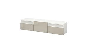 Тумба под телевизор IKEA Besta white /Selsviken beige 180x42x39 см