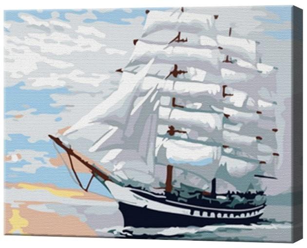 Tablou pe numere Art Gallery Corabie cu pânze albe 20х30 cm