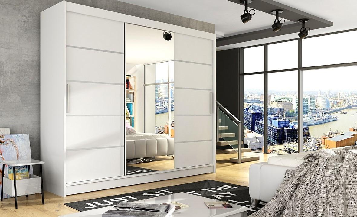 Шкаф-купе Space Meble Aston VI 250x215x58 Белый Матовый