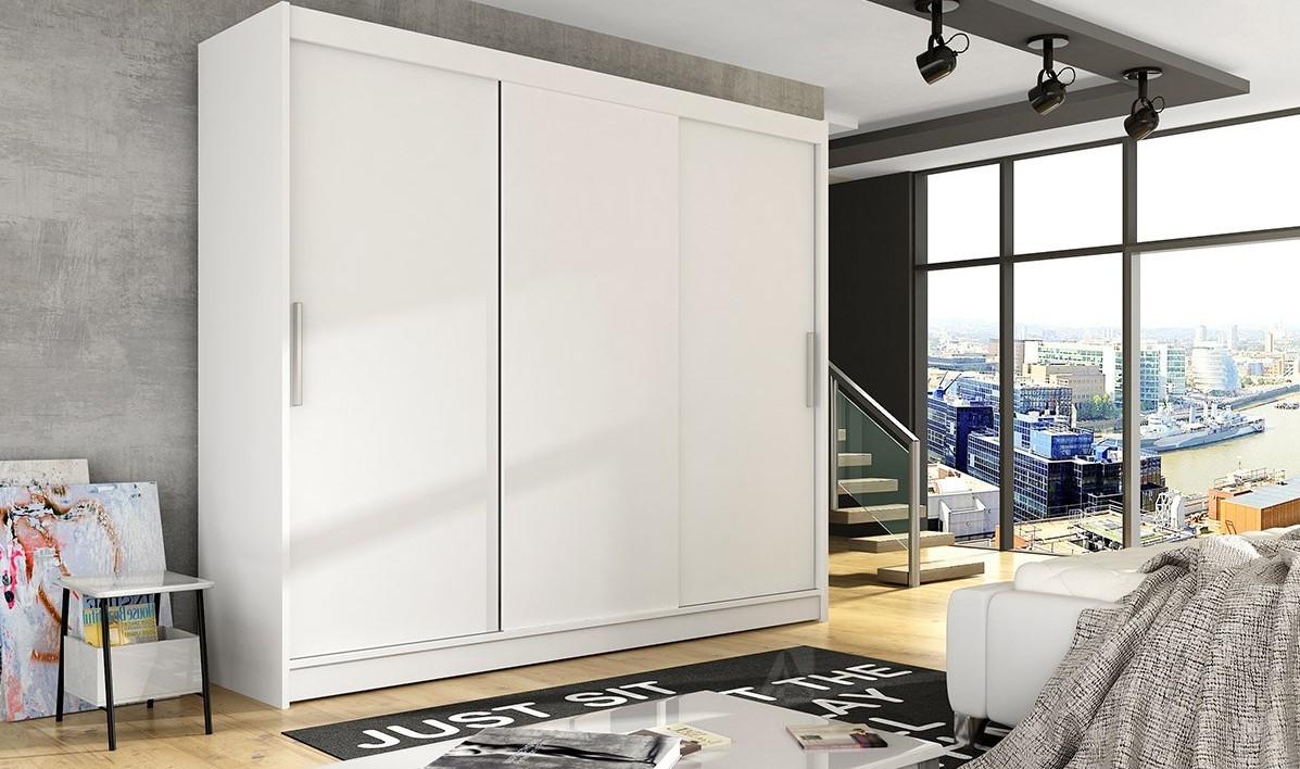 Шкаф-купе Space Meble Aston II 250x215x58 Белый Матовый