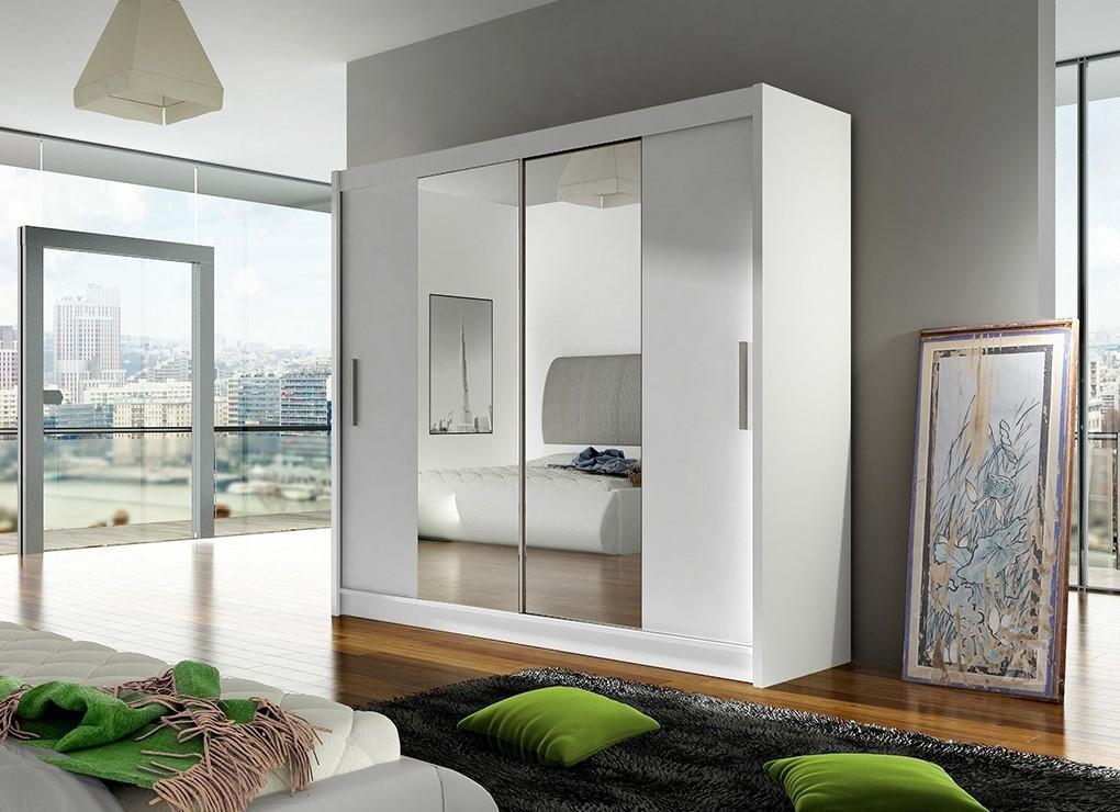 Шкаф-купе Space Meble Bega II 180x215x58 Белый Матовый