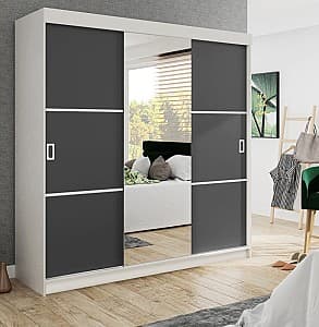 Шкаф-купе Prime Furniture Bill 3 200x205x59 Белый/Графит (Серый)