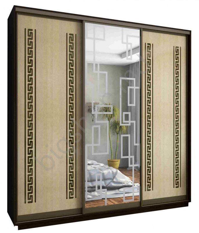 Dulap-cupe Confort-NV 3D Sablare pe bronz (210x60cm)