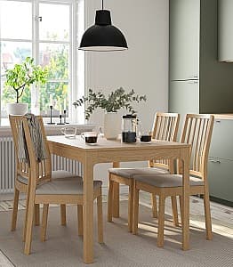 Set de masa si scaune IKEA Ekedalen/Orrsta 120/180cm Stejar (Bej)/Gri