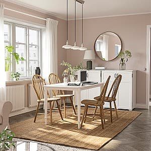 Набор стол и стулья IKEA Skogsta/Danderyd 130cm Акация (Бежевый)/Белый