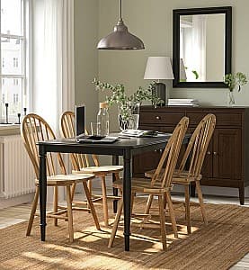 Set de masa si scaune IKEA Skogsta/Danderyd 130cm (1+4) Acacia (Bej)/Negru