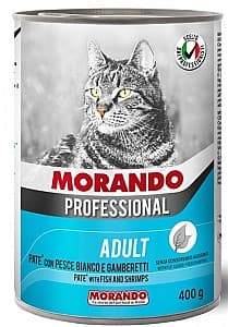 Влажный корм для кошек Morando Professional pate pesce bianco e gamberreti 400g