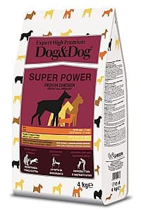 Hrana uscata pentru caini Gheda Dog&Dog Super Power Chicken 4kg