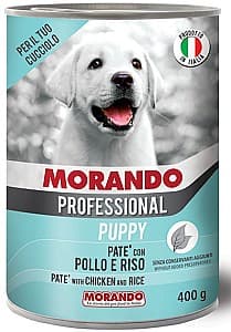 Влажный корм для собак Morando PUPPY PATE WITH CHICKEN AND RICE 400g