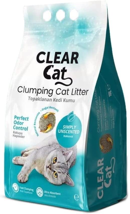 Наполнитель для лотков Clear Cat Unscented 10kg