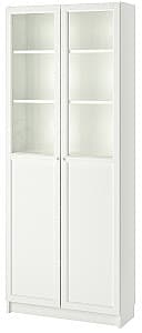 Dulap cu vitrina IKEA Billy panou/usa sticla 80x30x202 Alb