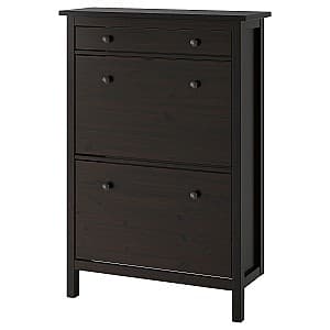 Tumba pentru incaltaminte IKEA Hemnes 2 compartimente 89x127 Negru-Maro