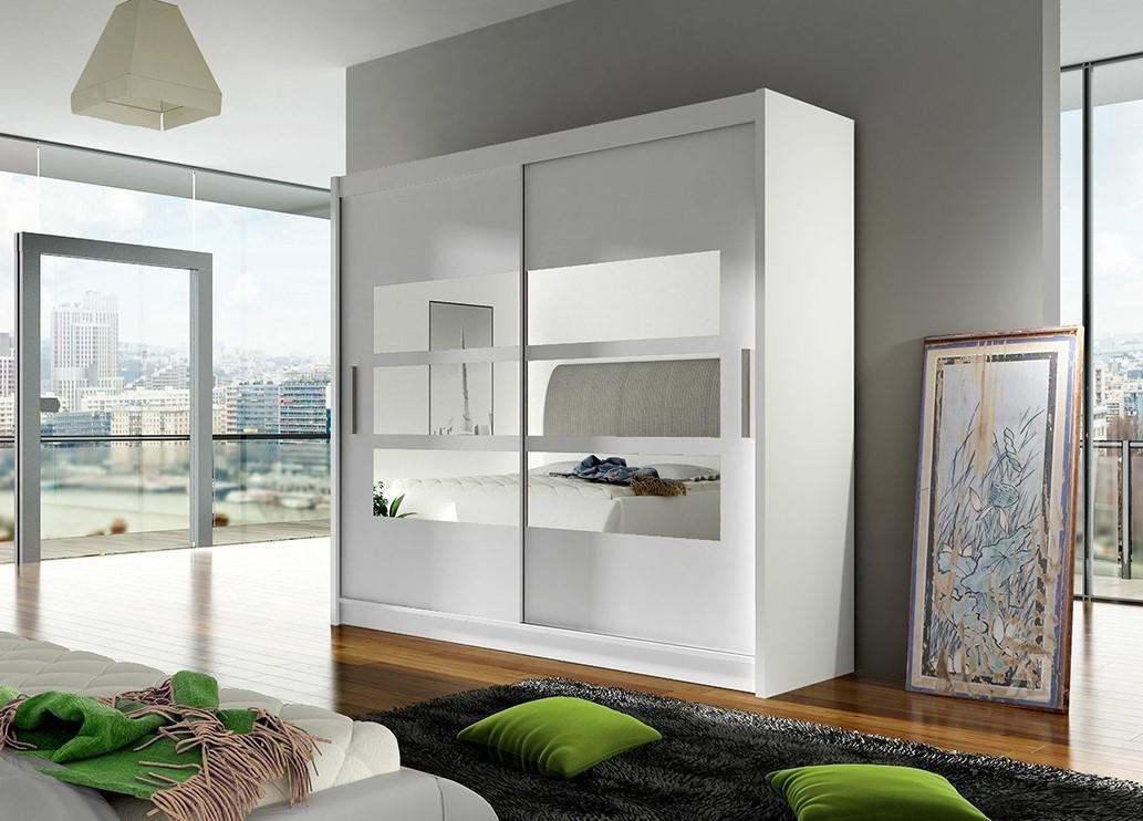 Шкаф-купе Space Meble Bega III 180x215x58 Белый Матовый