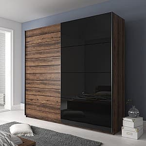 Dulap cupe Helvetia Galaxy 24ZBEA69 (Monastic Oak/Black Glass)