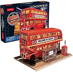 3D Puzzle CubicFun Autobuz londonez cu 2 etaje (L538h)