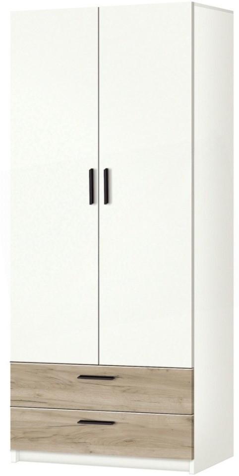 Dulap Modern Andi 80 Alb/Stejar Craft Gri (Bej)
