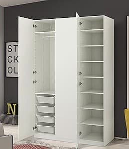 Dulap IKEA Pax/Forsand rafturi/bara/cosuri 150x60x236 Alb