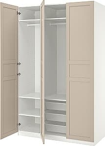 Шкаф IKEA Pax/Flisberget полки/штанга/ящики 150x60x236 Белый/Светло Бежевый