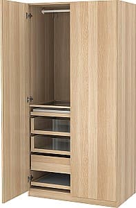 Dulap IKEA Pax/Forsand sertare/bara 100x60x201 Aspect Stejar Antichizat