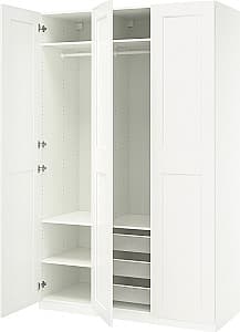 Шкаф IKEA Pax/Grimo полки/штанги/корзины 150x60x236 Белый